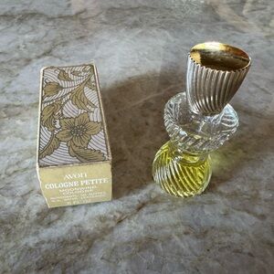 Avon Moonwind Cologne with Gold and Clear Design